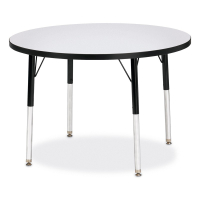 Jonti-Craft Berries 36" D Elementary Round Classroom Activity Table (Shown in Grey / Black)