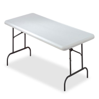 Iceberg IndestrucTable Industrial 60" W x 30" D Heavy-Duty Plastic Folding Table (Shown in Platinum)
