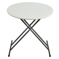 Iceberg IndestrucTable Classic 24" Round Plastic Personal Folding Table (Shown in Platinum)