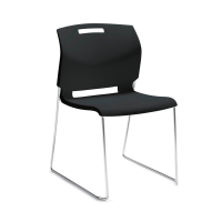 Global Popcorn Polypropylene Plastic Guest Stacking Chair