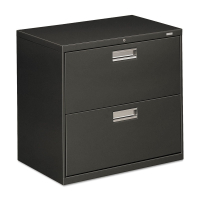 HON Brigade 672LS 2-Drawer 30" Wide Lateral File Cabinet, Letter & Legal Size, Charcoal