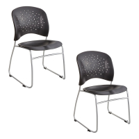 Safco Reve Plastic Stacking Guest Chair, 2-Pack