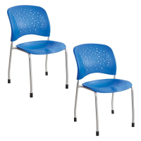 Safco Reve 6805 Round Back Plastic Guest Chair, 2-Pack (Shown in Blue)