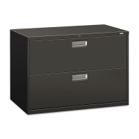 HON Brigade 692LS 2-Drawer 42" Wide Lateral File Cabinet, Letter & Legal Size, Charcoal