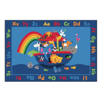 Carpets for Kids Noah's Alphabet Animals Rectangle Classroom Rug