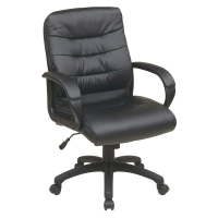 Office Star Faux Leather Mid-Back Executive Office Chair (Model FL7481-U6)