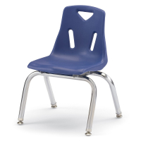 Jonti-Craft Berries 12" H Stacking Chair with Chrome Legs (Shown in Blue)