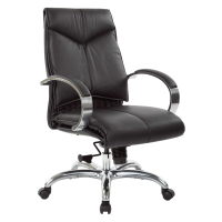 Office Star Deluxe Top Grain Leather Mid-Back Executive Office Chair (Model 8201)