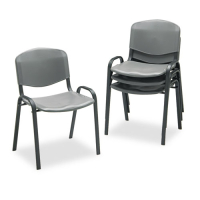 Safco 4185 Contour Plastic Stacking Chair, 4-Pack