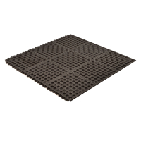 NoTrax 850 Niru Cushion-Ease GSII 3' x 5' Rubber Anti-Slip Anti-Fatigue Floor Mat, Black
