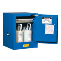 Just-Rite Sure-Grip EX 860428 Countertop Self Close One Door Hazardous Material Safety Cabinet, 4 Gallons, Royal Blue (