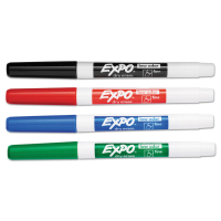 Expo Low-Odor Dry Erase Marker, Fine Point, Assorted, 4-Pack