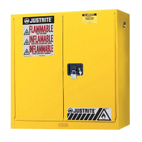 Justrite Sure-Grip EX 893400 20 Gal Wall Mount Flammable Storage Cabinet