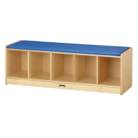 Jonti-Craft 5-Section Bench Storage Locker (Shown in Blue)