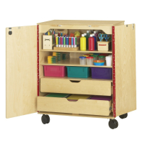 Jonti-Craft Mobile Supply Storage Cabinet