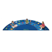 Carpets for Kids Fun with Phonics Alphabet Half-Round Classroom Rug