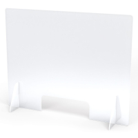 Jonti-Craft 2-Station 30" x 8" x 24" Clear Acrylic Plexiglass Desk Divider Shield