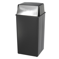 Safco Reflections 36 Gal. Push Top Trash Receptacle