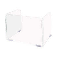 Jonti-Craft 24" W Freestanding Clear Acrylic Plexiglass 3-Sided Sneeze Guard