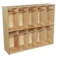 Wood Designs Classroom 10-Section Locker Storage, 49" H x 58" W x 15" D
