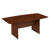 Bush 6 ft Boat-Shaped Conference Table with Wood Base (Shown in Hansen Cherry)