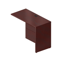 Global Genoa G2040FR 40" Return with Pedestal, Right (Shown in Mahogany)