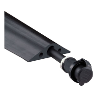 Checkers 1-Channel Rubber Duct Cable Protector in Black