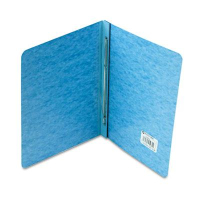 Acco 3" Capacity 8-1/2" x 11" Prong Clip Reinforced Hinge Pressboard Report Cover, Light Blue