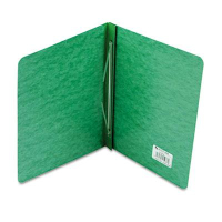 Acco 3" Capacity 8-1/2" x 11" Prong Clip Pressboard Reinforced Hinge Report Cover, Dark Green
