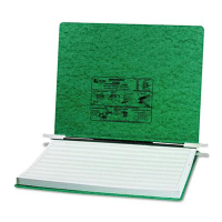 Acco 14-7/8" x 11" Unburst Sheet Pressboard Hanging Data Binder, Dark Green