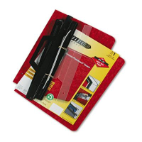 Acco 8-1/2" x 11" 3-Hole Pressboard Hanging Expandable Binder, Red
