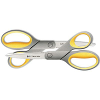 Westcott Titanium Bonded Scissors, 8" Length, 2-Pack, Yellow/Gray
