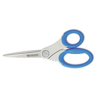 Westcott Scissors with Antimicrobial Protection, 8" Length, Gray/Blue
