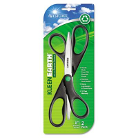 Westcott KleenEarth Scissors, 8" Length, 2-Pack, Black