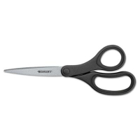 Westcott KleenEarth Basic Plastic Handle Scissors, 8" Length, 3-Pack, Black
