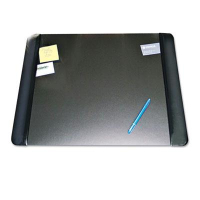 Artistic 24" x 19" Executive Desk Pad with Leather-Like Side Panels, Black