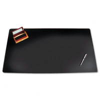 Artistic 24" x 38" Sagamore Desk Pad with Decorative Stitching, Black
