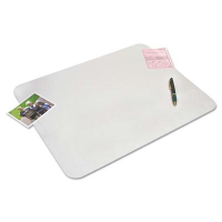 Artistic 19" x 24" KrystalView Desk Pad with Microban, Matte Clear
