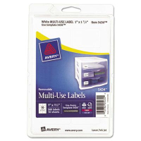 Avery 1-1/2" x 1" Removable Multi-Use Labels, White, 500/Pack