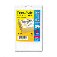 Avery 6" x 4" Removable Multi-Use Labels, White, 40/Pack