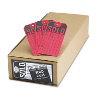 Avery 4-3/4" x 2-3/8" Sold Tags, Red, 500/Box