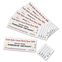 Avery 1-3/4" X 5-1/2", 65lb, 200-Pack, Tickets with Tear-Away Stubs