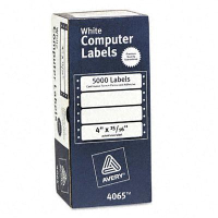 Avery 4" x 15/16" Dot Matrix Printer Address Labels, White, 5000/Box
