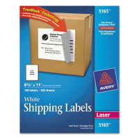 Avery 8-1/2" x 11" Laser & Inkjet Printer Internet Shipping Labels, White, 100/Box