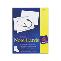 Avery 4-1/4" x 5-1/2", 60-Cards, Laser Note Cards with Envelopes