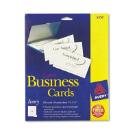 Avery 3-1/2" x 2", 250-Cards, Ivory Uncoated Laser Card Stock