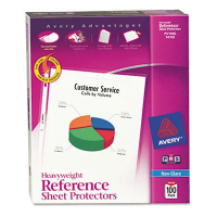 Avery 8-1/2" x 11" Top-Load Non-Glare Poly Sheet Protectors, 100/Box