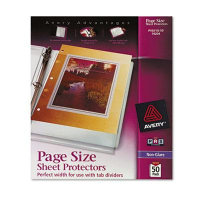 Avery 8-1/2" x 11" Top-Load Non-Glare 3-Hole Poly Sheet Protectors, 50/Box