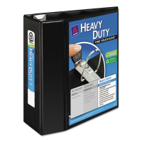 Avery 5" Capacity 8-1/2" x 11" EZD Ring One Touch View Binder, Black