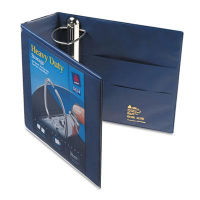 Avery 4" Capacity 8-1/2" x 11" EZD Ring One Touch View Binder, Navy Blue